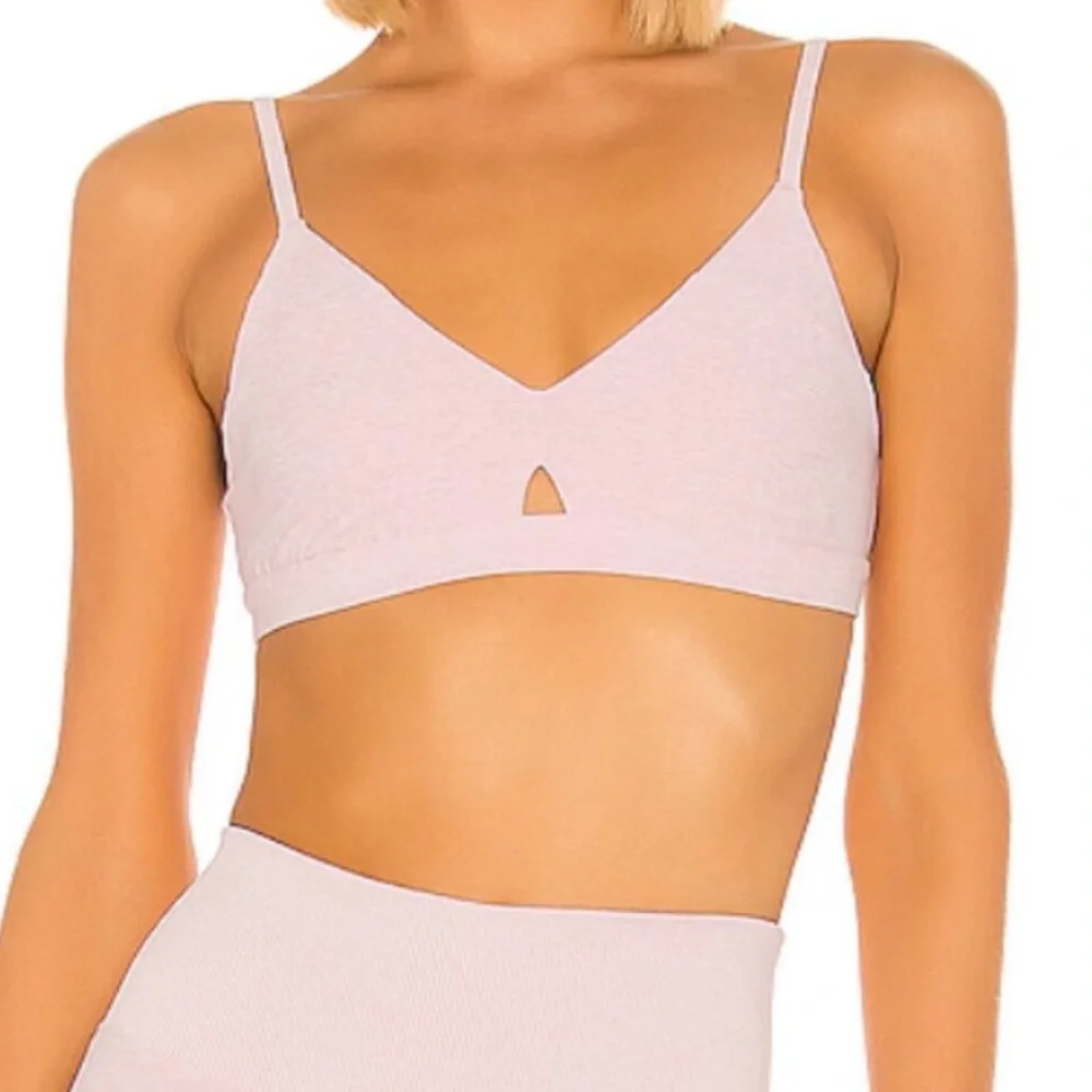 Alo yoga alosoft bra in pink heather